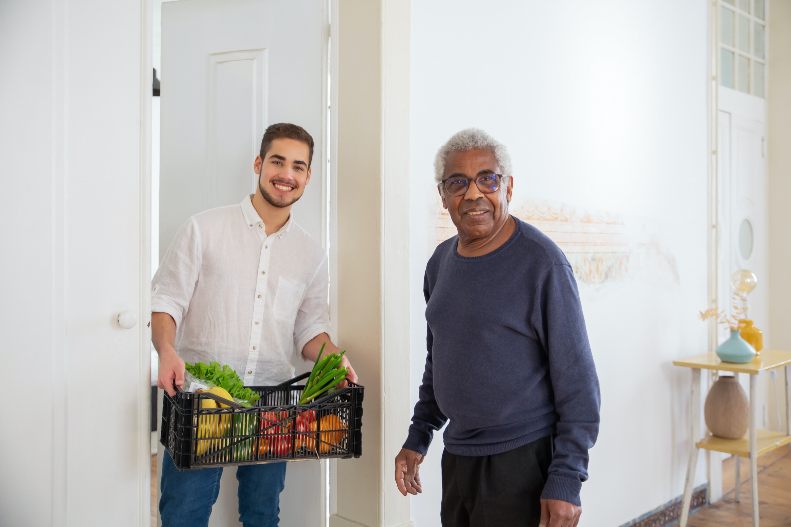 Northwest Indiana home care caregiver assisting an older adult at home